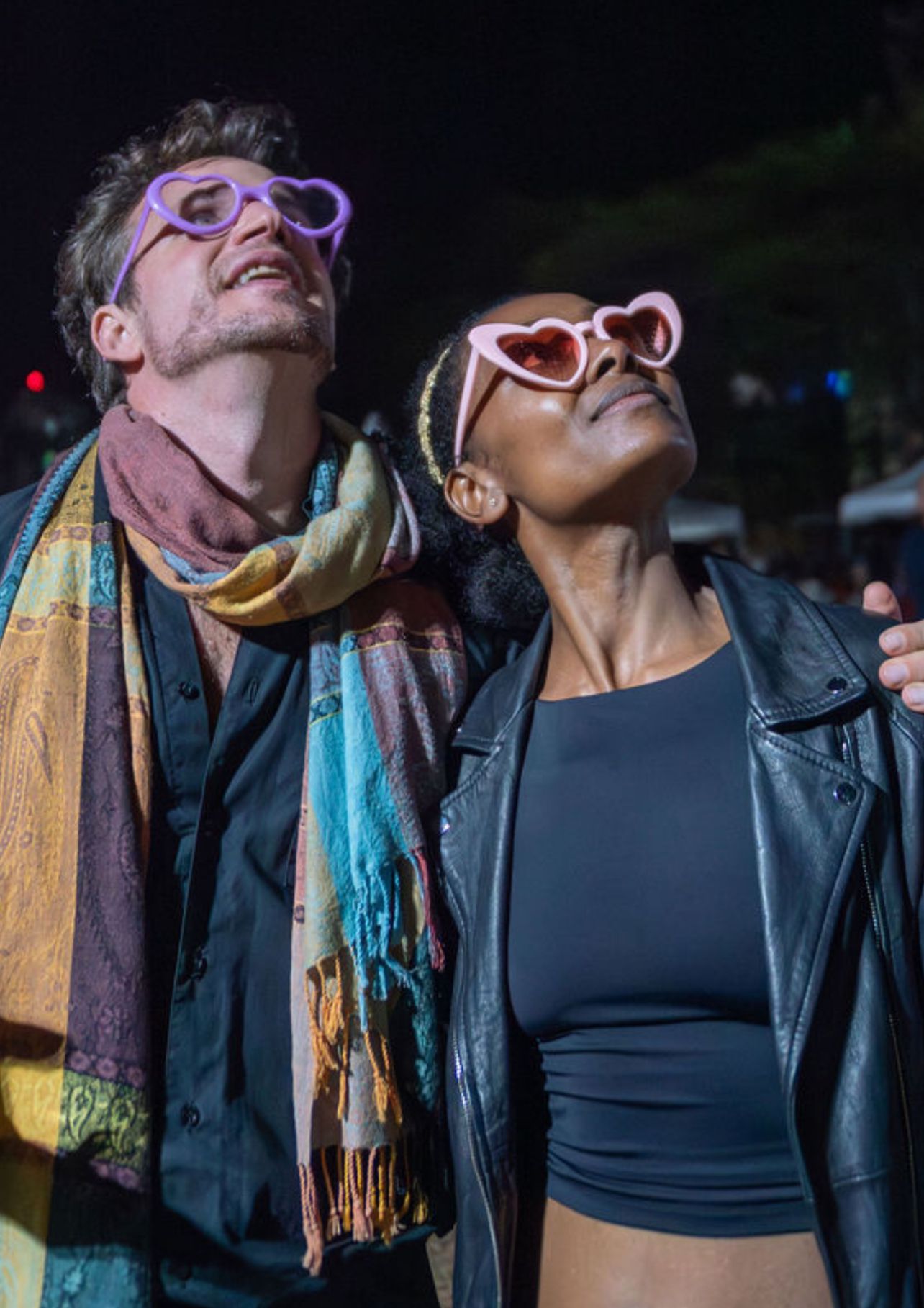 Colorful heart-shaped frames